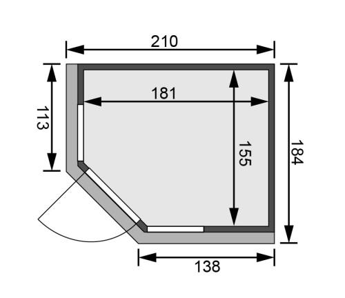 finská sauna KARIBU AMELIA 1 (66747) 