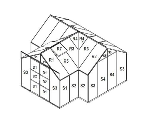 náhradné presklenie pre skleník VITAVIA SIRIUS PC 4 mm