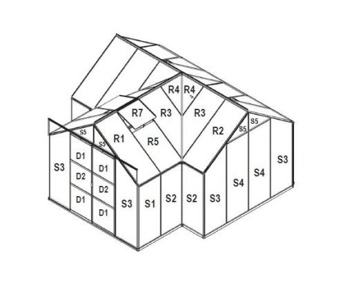 náhradné presklenie pre skleník VITAVIA SIRIUS PC 6 mm