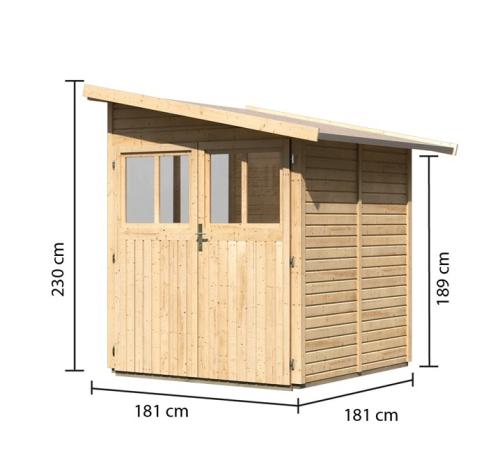 drevený domček KARIBU WANDLITZ 2 (54600) natur
