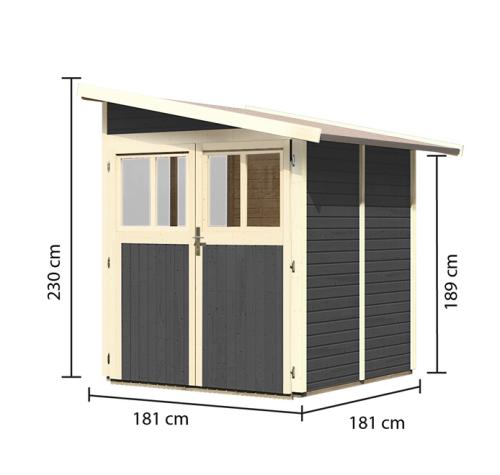 drevený domček KARIBU WANDLITZ 2 (73072) terragrau