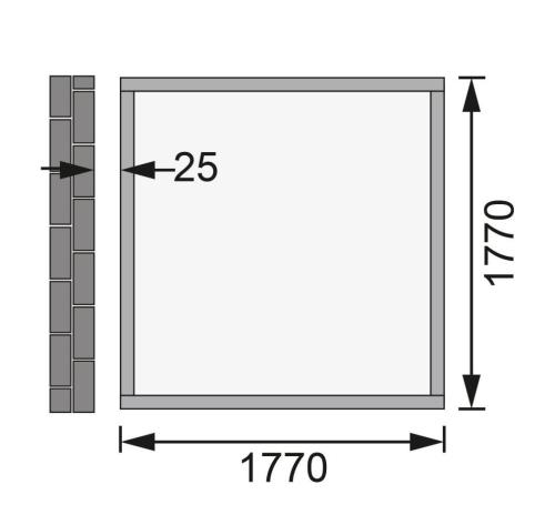 drevený domček KARIBU WANDLITZ 2 (73072) terragrau