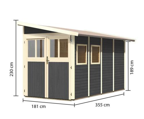 drevený domček KARIBU WANDLITZ 4 (73074) terragrau