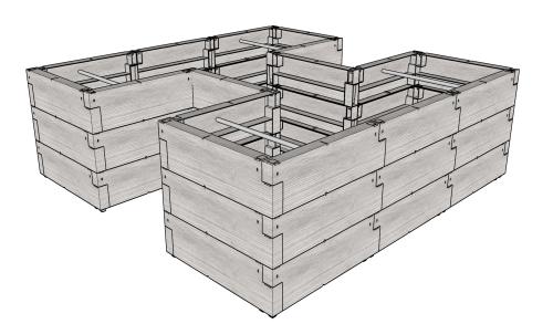 vyvýšený záhon JUWEL TIMBER ERGOLINE H (20479)