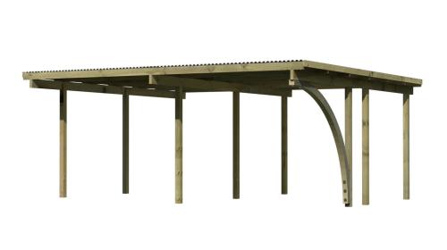 dvojitý carport KARIBU ECO 1A 62037