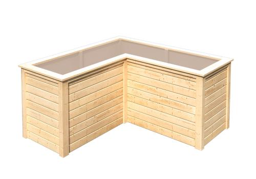 vyvýšený záhon KARIBU HOCHBEET 190 L-FORM (23620) natur