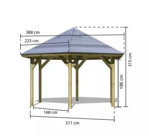 zahradní altán KARIBU OSLO 2 15200