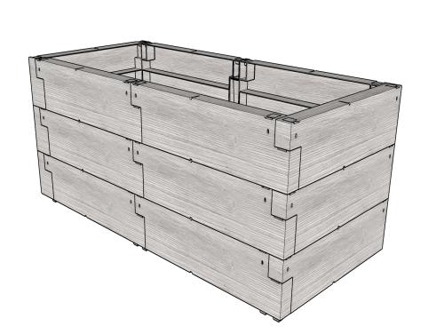 vyvýšený záhon JUWEL TIMBER 3ER-SET (20471)