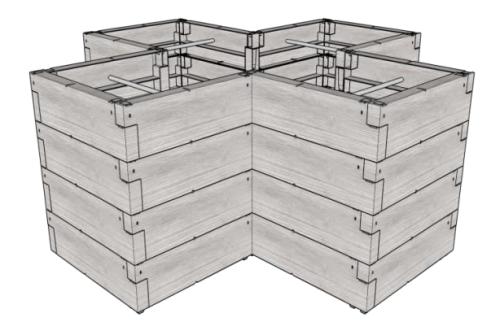 vyvýšený záhon JUWEL TIMBER ERGOLINE CROSS (20479)