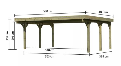 carport KARIBU CLASSIC 1A 61584