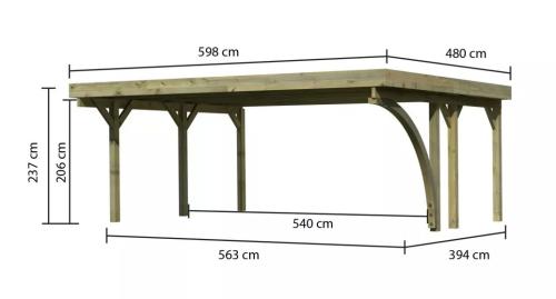 carport KARIBU CLASSIC 1B 61958