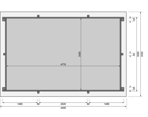 obdelníkový bazén KARIBU model 3 (23636) 3,53 x 5,30 m