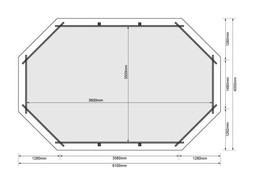 bazén KARIBU model 4A (23711) 6,1 x 4,0 m