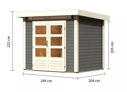 drevený domček KARIBU KANDERN 2 (9226) terragrau