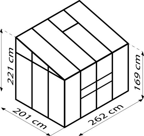 skleník VITAVIA IDA 5200 PC 6 mm čierny