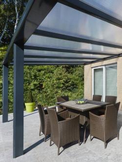 hliníková pergola SKYLUX CLIMALUX 7,0 x 3,5 m antracit + opál PC