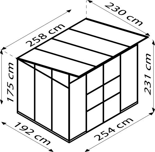 skleník VITAVIA PLAYA 5900 PC 6 mm čierny