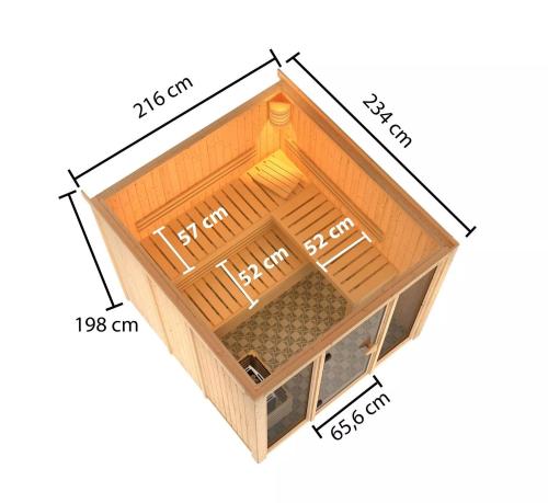 fínska sauna KARIBU ASKJA (35230)