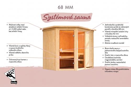 fínska sauna KARIBU FIONA 1 (59672)