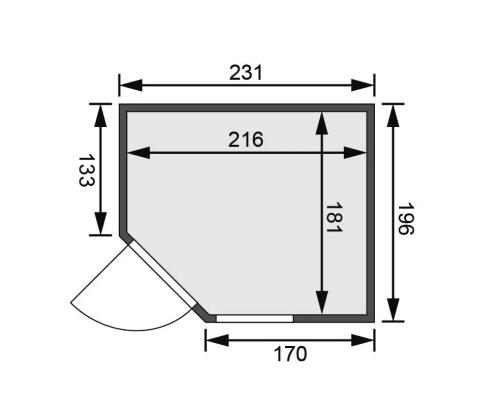 fínska sauna KARIBU FIONA 3 (49442)
