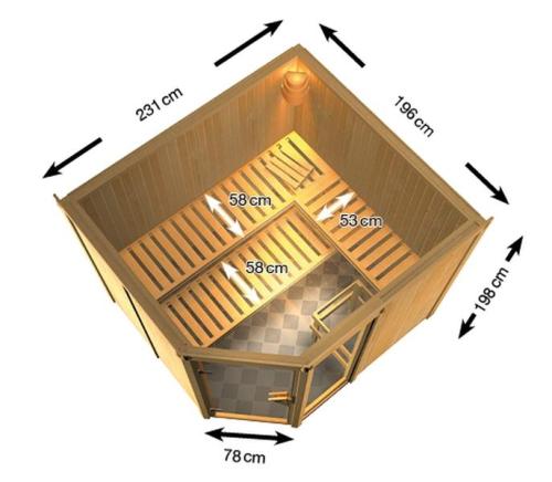 fínska sauna KARIBU FIONA 3 (49976)