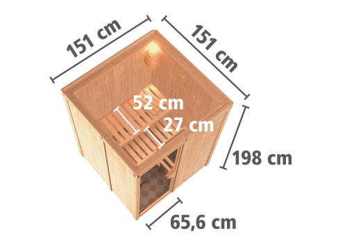 finská sauna KARIBU NORIN (75588) - V175