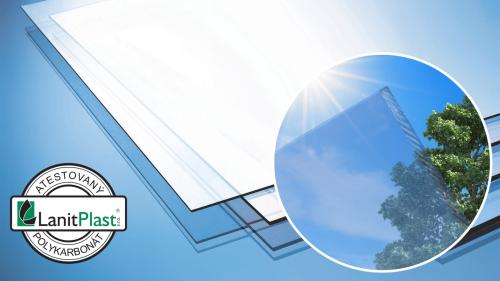 hliníková pergola LANITPLAST WALL 43 FSX antracit + čirý PC