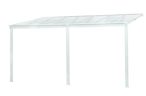 hliníková pergola LANITPLAST WALL 43 FSX bílá + čirý PC