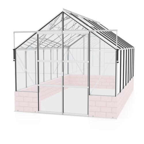 skleník VITAVIA CASSANDRA 11500 čiré sklo 3 mm stříbrný