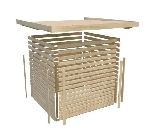 drevený domček KARIBU LAHAR 3,5 (11505) terragrau