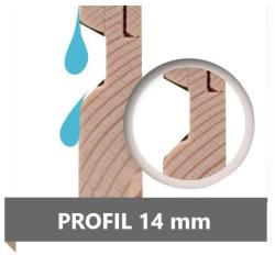 dřevěný domek KARIBU MERSEBURG 5 + přístavek 166 cm (9603) světle šedý