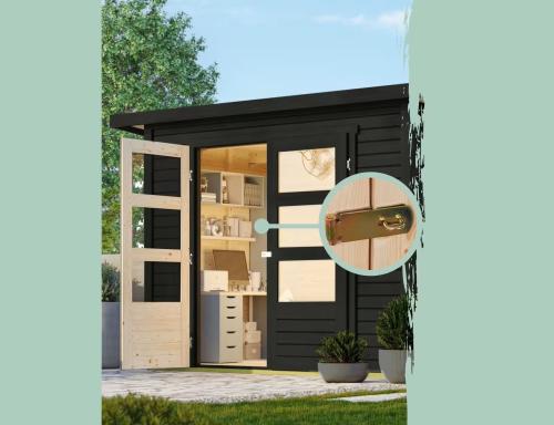 dřevěný domek KARIBU STOCKACH 5 (11503) černý