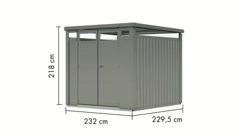 plechový domek KARIBU OSTEN 2 (12510) šedý
