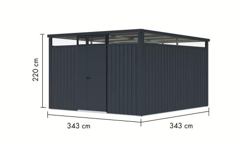 plechový domek KARIBU OSTEN 3,5 (12515) antracit