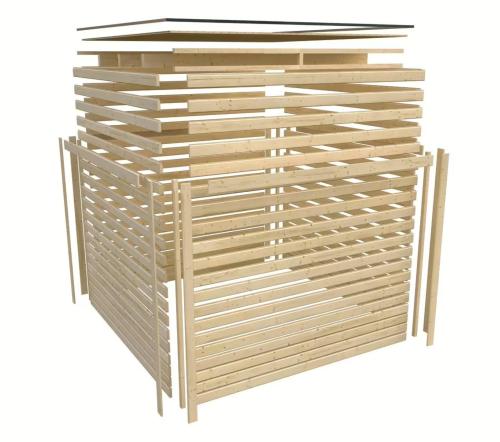 finská sauna KARIBU ARES 1 (235) antracit / antracit