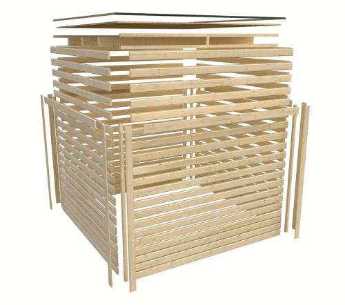 finská sauna KARIBU ARES 1 (234) antracit / šedá