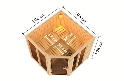 fínska sauna KARIBU AIRI (34301)