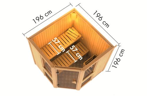 fínska sauna KARIBU AMELIA 2 (34325)