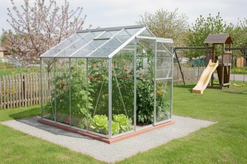 skleník LANITPLAST LIMES Viva V6/2 1,97x2 m číre sklo 3 mm