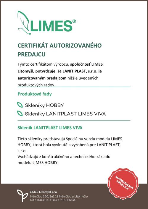 skleník LANITPLAST LIMES Viva V6/3 1,97x3 m číre sklo 3 mm