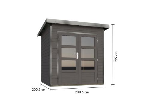 hybridný domček KARIBU PLUTO 1 (48184) terragrau / sivý