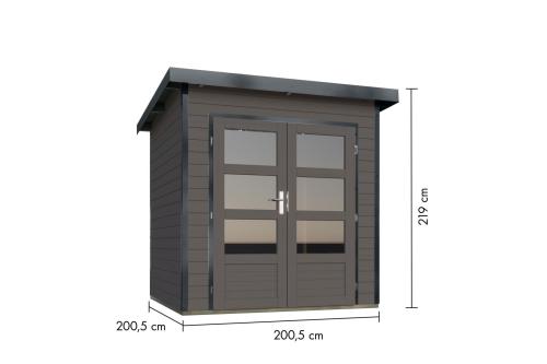 hybridný domček KARIBU PLUTO 1 (48194) terragrau / antracit