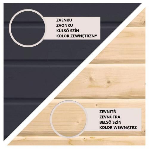 hybridný domček KARIBU JUPITER 3C (12296) antracit / antracit