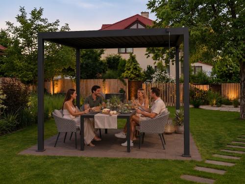 bioklimatická pergola LANITPLAST ALUGARDEN 3x3 m