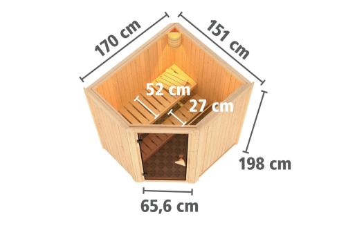 fínska sauna KARIBU TAURIN (80645)