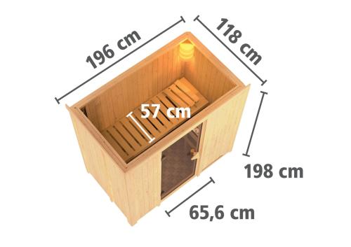 fínska sauna KARIBU VARIADO (80683)