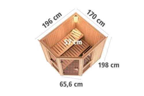 fínska sauna KARIBU AMELIA 1 (66743)