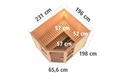 fínska sauna KARIBU AMELIA 3 (66760)