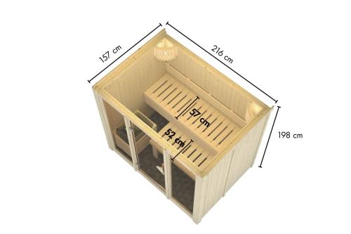 fínska sauna KARIBU AVARI 3 (66880)