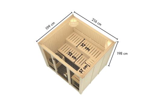 fínska sauna KARIBU AVARI 4 (66609)